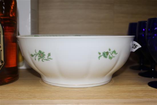 A Chinese famille rose plate and a Limoges bowl each 10in.